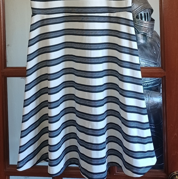 H&M Striped Dress, M, Racer-back, Black & White - Picture 4 of 6
